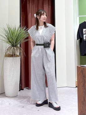 「LOWRYS FARM（ローリーズファーム）のアイテム（ベルト）」を使った、akn.さん（レディース・158cm）の夏コーディネート