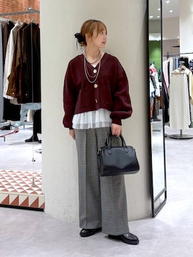 「アイテム（アクセサリー）」を使った、akn.さん（レディース・158cm・30代）の秋コーディネート