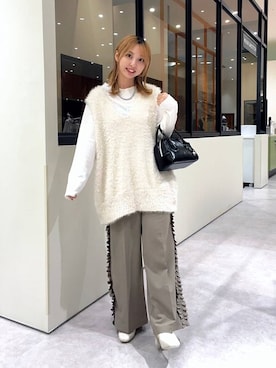 「ドットエスティ秋コーデ」｜「アイテム（ブーツ）」を使った、akn.さん（レディース・158cm）の秋コーディネート