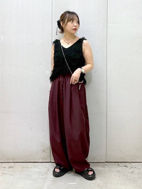 「アイテム（ベスト）」を使った、akn.さん（レディース・158cm・20代）の夏コーディネート