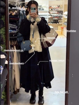 「アイテム（雑貨/ホビー）」を使った、ひろのさん（レディース・167cm）の冬コーディネート