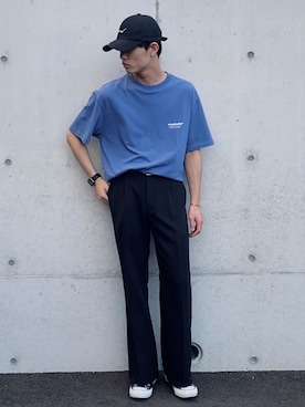 「ADER error（アーダーエラー）のアイテム（帽子）」を使った、terüさん（メンズ・175cm）の夏コーディネート