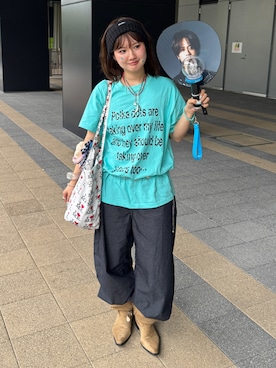 「SPINNS(スピンズ)のアイテム」を使った、rin.さん(レディース・153cm)の夏コーディネート