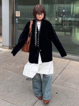 「アイテム（財布/小物、その他）」を使った、rin.さん（レディース・153cm）の秋コーディネート