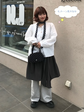 「CHARLES & KEITH（チャールズ & キース）のアイテム」を使った、rin.さん（レディース・153cm）の春コーディネート