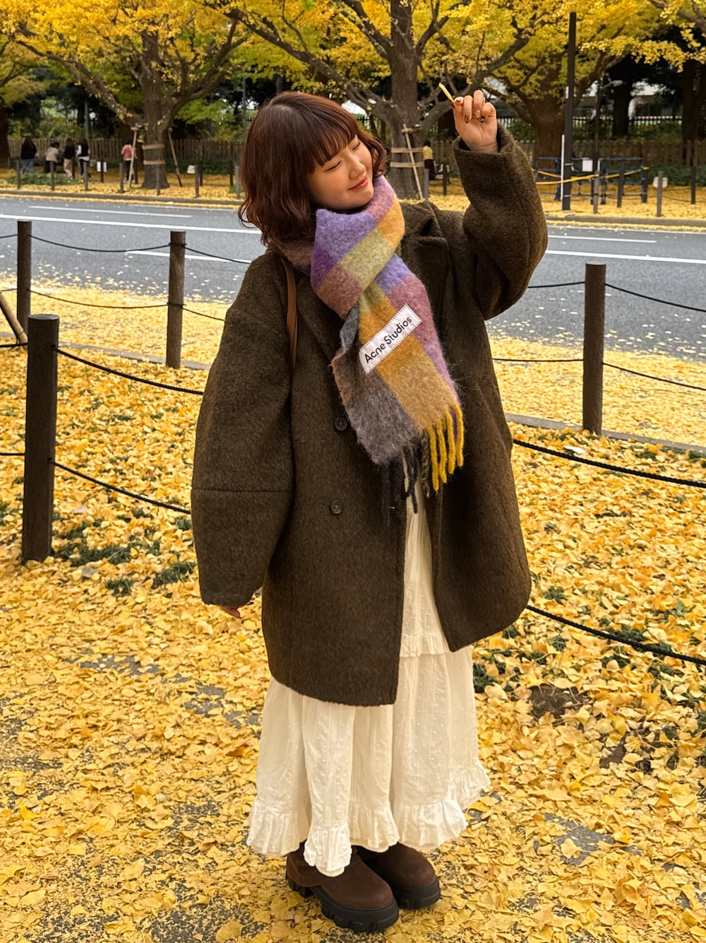 wool blend shaggy cocoon p coat/ウールブレンドシャギーコクーンP