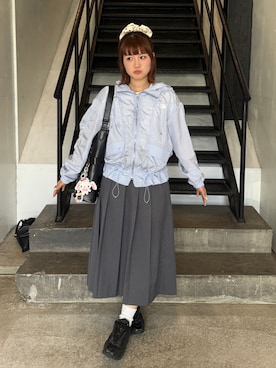 「NIKE（ナイキ）のアイテム（シューズ）」を使った、rin.さん（レディース・153cm）の春コーディネート