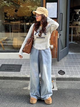 「UGG（アグ）のアイテム（ブーツ）」を使った、rin.さん（レディース・153cm）の秋コーディネート