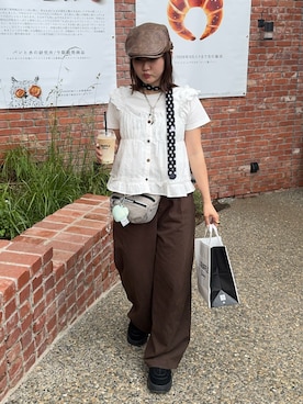 「SPINNS(スピンズ)のアイテム」を使った、rin.さん(レディース・153cm)の夏コーディネート