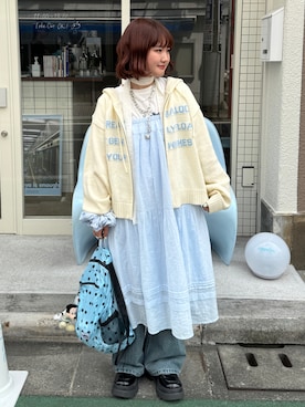 「アイテム（スカート）」を使った、rin.さん（レディース・153cm）の春コーディネート