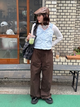 「SPINNS(スピンズ)のアイテム」を使った、rin.さん(レディース・153cm)の夏コーディネート