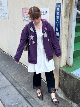 「EVOL（イーボル）のアイテム」を使った、rin.さん（レディース・153cm）の秋コーディネート