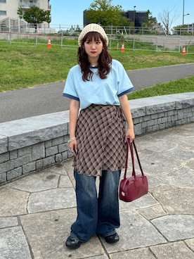 「NIKE（ナイキ）のアイテム」を使った、rin.さん（レディース・153cm）の夏コーディネート