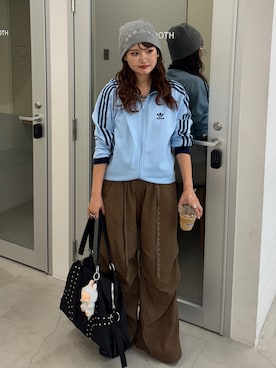 「アイテム（ニットキャップ/ビーニー）」を使った、rin.さん（レディース・153cm）の秋コーディネート