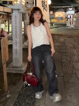 「アイテム（ハンドバッグ）」を使った、rin.さん（レディース・153cm）の夏コーディネート