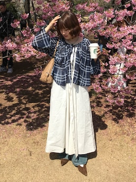 「H&M（エイチ・アンド・エム）のアイテム（ワンピース/ドレス）」を使った、rin.さん（レディース・153cm）の春コーディネート