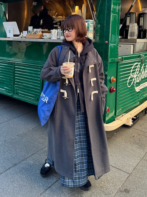 裏起毛 ロゴパッチワーク フーディー TINA：JOJUN（パーカー）｜TINA