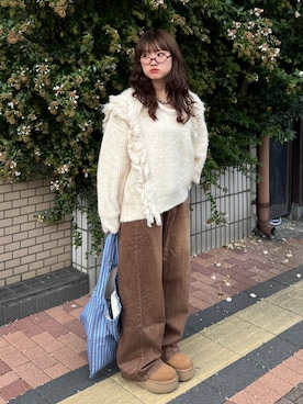「アイテム（ファッション雑貨）」を使った、rin.さん（レディース・153cm）の秋コーディネート