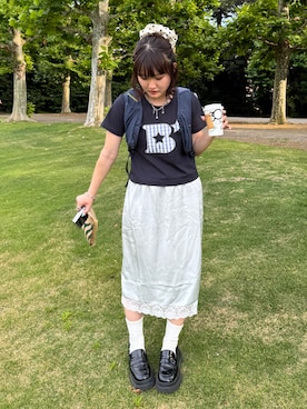 「SALOMON（サロモン）のアイテム」を使った、rin.さん（レディース・153cm）の夏コーディネート