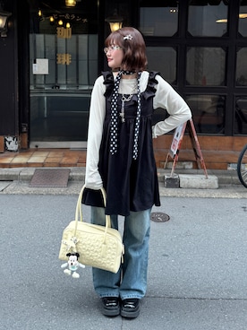 「VANNIE U（ヴァニーユー）のアイテム」を使った、rin.さん（レディース・153cm）の冬コーディネート