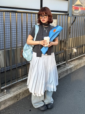 「アイテム（財布/小物）」を使った、rin.さん（レディース・153cm）の春コーディネート