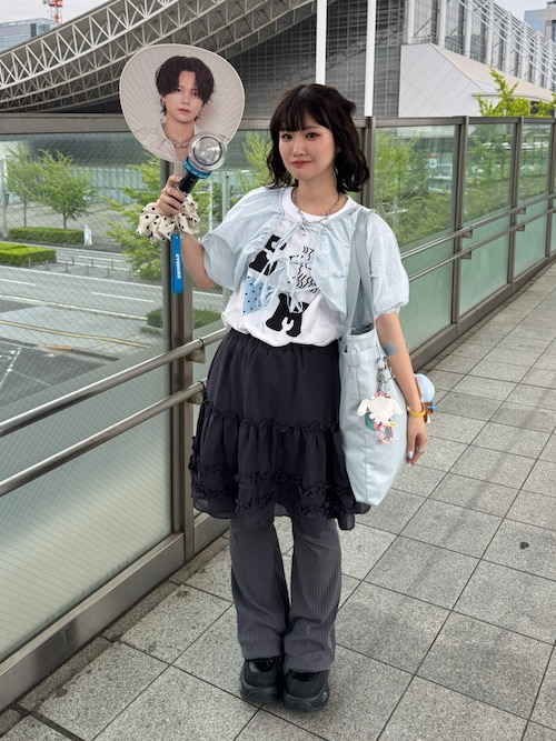 セール】3-Layered Ruffle Skirt Pants (FL-260_Black)（その他パンツ