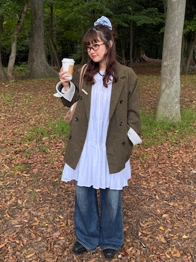 「JEANASIS（ジーナシス）のアイテム」を使った、rin.さん（レディース・153cm）の秋コーディネート