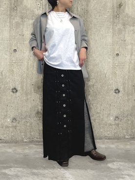 「Q（キュー）のアイテム（その他アウター）」を使った、chiiさん（レディース・145cm）の春コーディネート