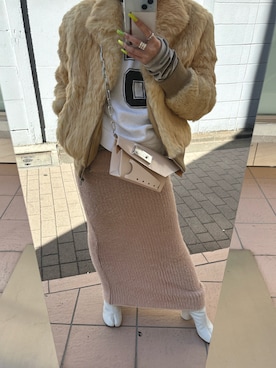 「MM6 Maison Margiela（ｴﾑｴﾑｼｯｸｽ ﾒｿﾞﾝ ﾏﾙｼﾞｪﾗ）のアイテム（ワンピース/ドレス）」を使った、わたなべさん（レディース・150cm）の冬コーディネート
