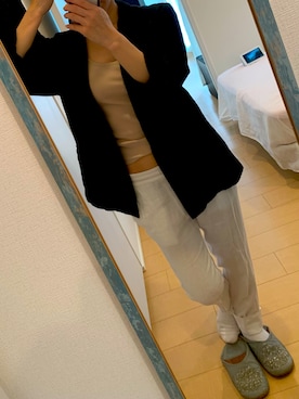 「Whim Gazette（ウィムガゼット）のアイテム（ジャケット/アウター）」を使った、たぬきさん（レディース・153cm）の夏コーディネート