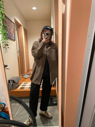 .s Enof スエードシャツ フェイクスエード シャツ ( セットアップ 可 )