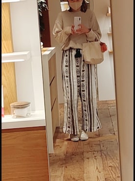 「チャイハネ（チャイハネ）のアイテム（パンツ）」を使った、tokyoちっくさん（レディース・156cm）の冬コーディネート