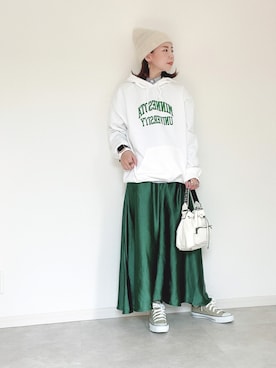「シャツ×スウェット」｜myuca5さん（レディース・156cm）の秋コーディネート