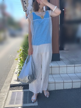 「LAZY SUSAN（レイジースーザン）のアイテム」を使った、myuca5さん（レディース・156cm）の夏コーディネート