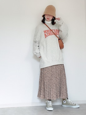「ISOOK（アイスー）のアイテム（スウェット）」を使った、myuca5さん（レディース・156cm）の秋コーディネート