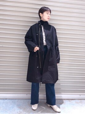 「LEPSIM（レプシィム）のアイテム（モッズコート）」を使った、noriさん（レディース・155cm）の秋コーディネート
