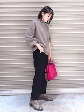 「IOSSELLIANI（イオッセリアーニ）のアイテム（アクセサリー）」を使った、noriさん（レディース・155cm）の秋コーディネート