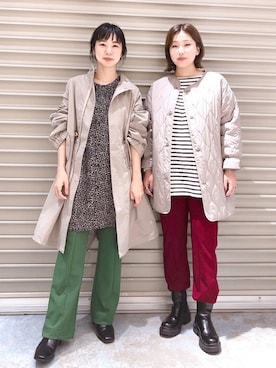 「LEPSIM（レプシィム）のアイテム（モッズコート）」を使った、noriさん（レディース・155cm）の秋コーディネート