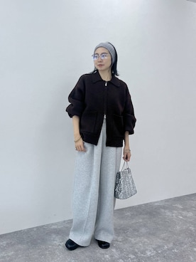 「アイテム（ヘアアクセサリー）」を使った、noriさん（レディース・155cm）の秋コーディネート