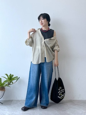 「アイテム（タンクトップ）」を使った、noriさん（レディース・155cm・30代）の夏コーディネート
