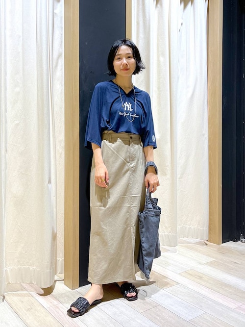 セール】ダブルウエストリネン混スカート 124124（スカート）｜LEPSIM