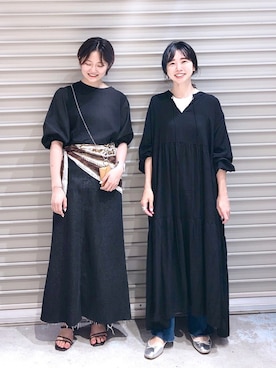 「LEPSIM（レプシィム）のアイテム（シャツワンピース）」を使った、noriさん（レディース・155cm）の夏コーディネート