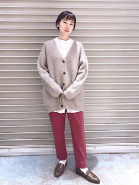 「LEPSIM（レプシィム）の２ＷＡＹチビスタンドブラウス　219653（シャツ/ブラウス）」を使った、noriさん（レディース・155cm）の冬コーディネート