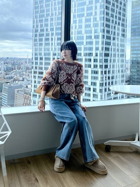 「アイテム（ボストンバッグ）」を使った、noriさん（レディース・155cm・30代）の秋コーディネート