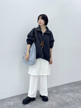 「LEPSIM（レプシィム）のボリュームサボ　636538（その他シューズ、ブラック系）」を使った、noriさん（レディース・155cm）の春コーディネート