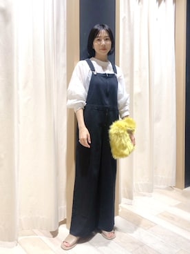 「秋」｜「アイテム（サロペット/オーバーオール）」を使った、noriさん（レディース・155cm）の秋コーディネート