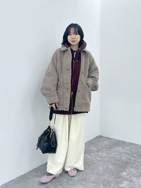 「LEPSIM（レプシィム）のアイテム（ショルダーバッグ）」を使った、noriさん（レディース・155cm）の冬コーディネート