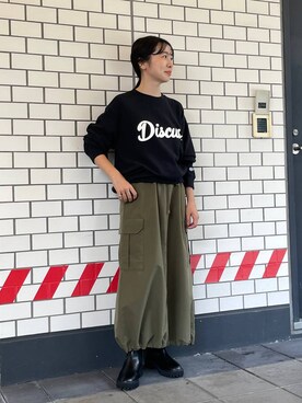 「ゼロかるシリーズ_LEPSIM」｜「アイテム（スウェット）」を使った、noriさん（レディース・155cm）の秋コーディネート