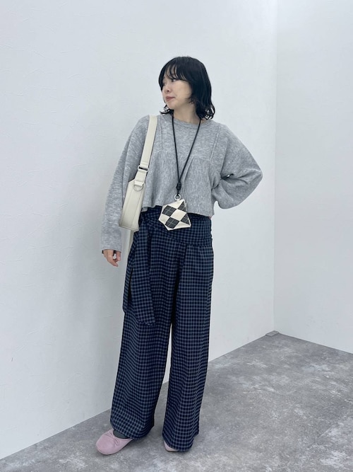 サッシュベルトチェックパンツ 638766（その他パンツ）｜LEPSIM
