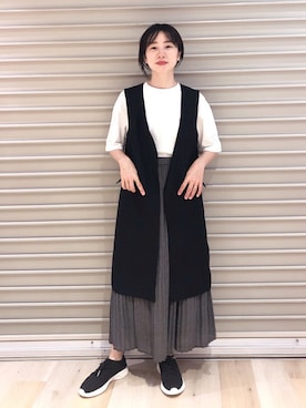「カジュアルダウン」｜「アイテム（その他アウター）」を使った、noriさん（レディース・155cm）の夏コーディネート